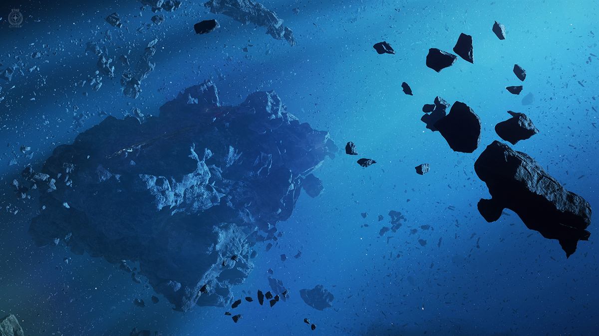 Vista de un planeta desde el espacio en Star Citizen