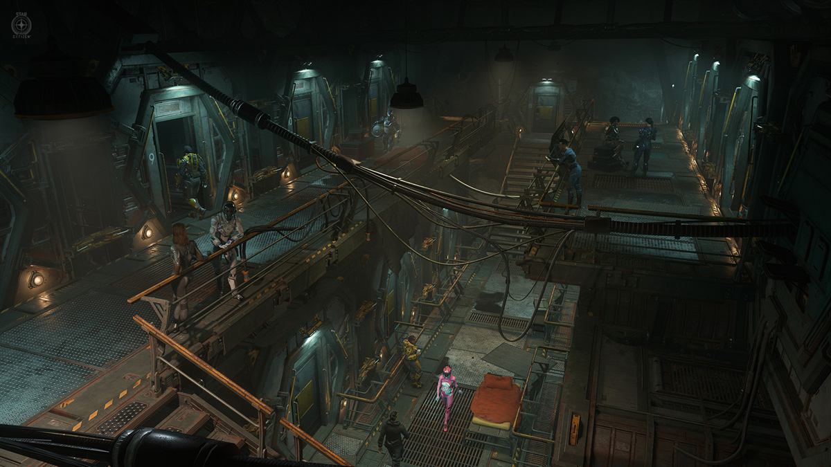 Habitation quarters aboard a Star Citizen space station
